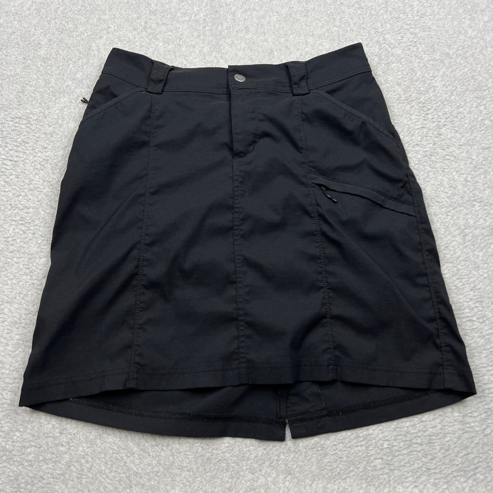 Duluth Dry on the Fly Skort Womens 10 Black Hiking Outdoor Utility Cargo Skirt